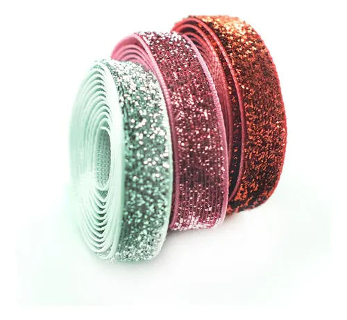 8 Yardas / Colores 3/8 Pulgadas 10mm Glitter Cinta De Para