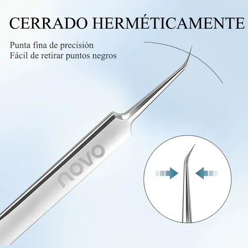 Pinzas Puntos Negros Ultrafina Precisión Acero Cejas Plateado Blackhead
