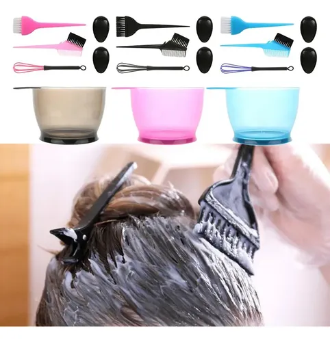 Kit 5 Piezas: Brochas, Bol Y Aplicador Para Teñir Cabello