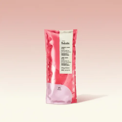 Repuesto Jabón Líquido Natura Frambuesa Pimienta Rosa 300ml.