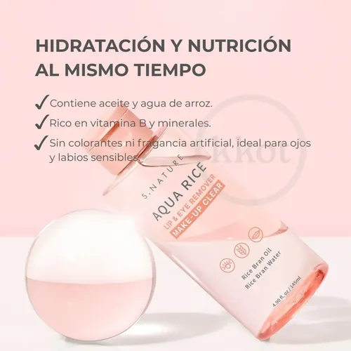 S.nature Aqua Rice Lip & Eye Remover 145ml