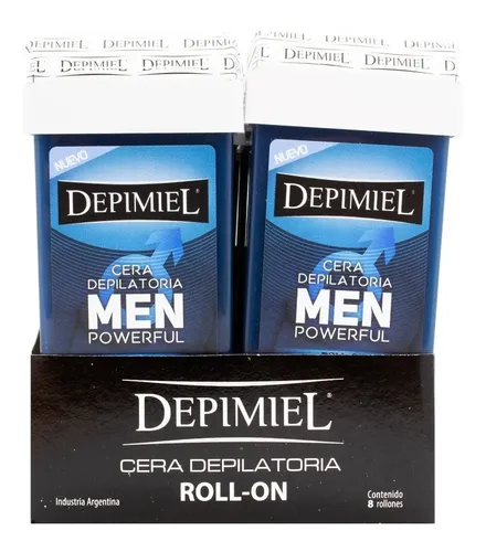 Roll On Cera Depilatoria Men Power Full Depimiel 100g X 6u