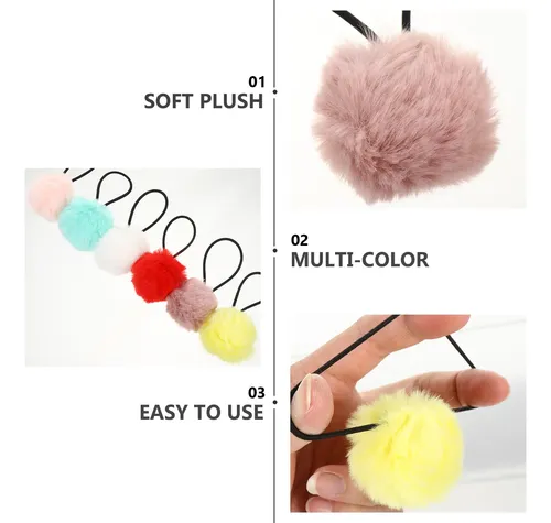 Cintas Elásticas Para El Pelo Con Forma De Bola De Pompón 94
