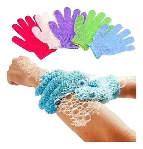 Set X2 Guante Exfoliante Corporal Baño Ducha Spa Piel Suave