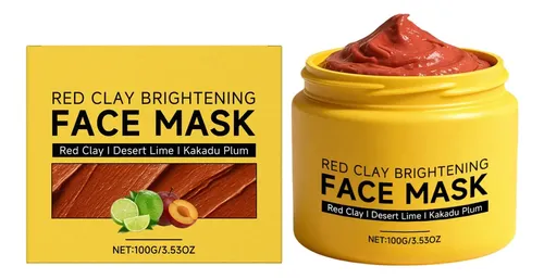 La Máscara Facial Iluminadora De Barro Rojo Mejora La Opacid