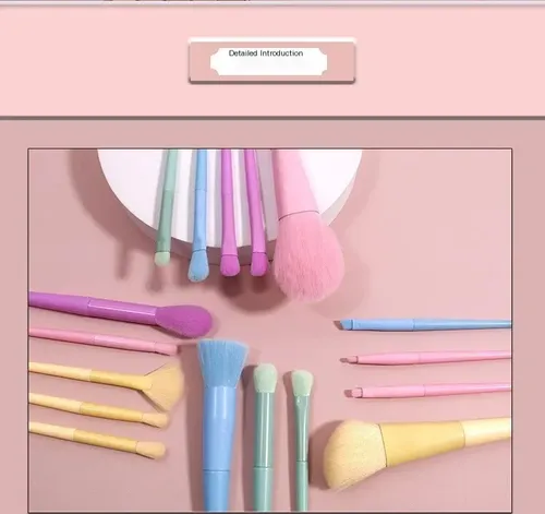 Set De Brochas De Maquillaje Fibra Artificial 17 Piezas