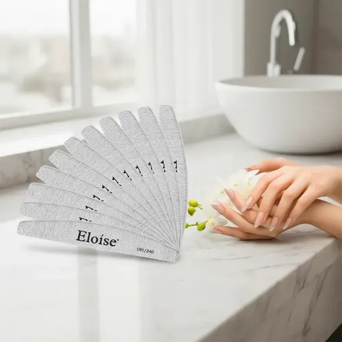 10 Limas Eloise 180/240 Para Uñas Manicuria Ultra Fina
