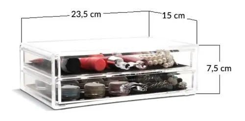 Organizador Colombraro Maquillajes Beauty N° 6 Transparente