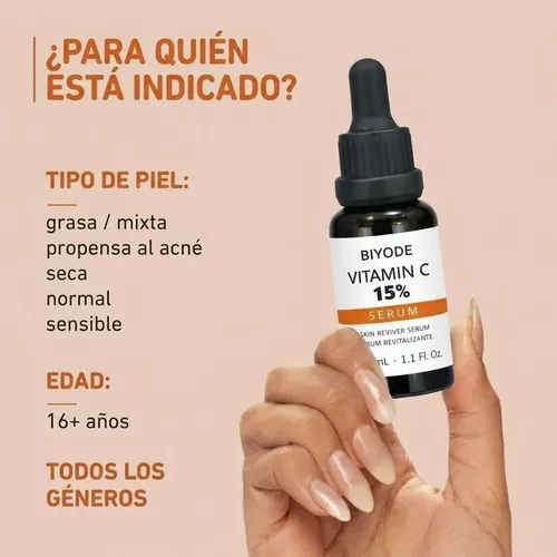 Serum Facial Vitamina C 15% Textura Suave Pareja
