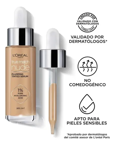 Base de maquillaje True Match serum Tono 2-3 Light 30mL L’Oréal Paris