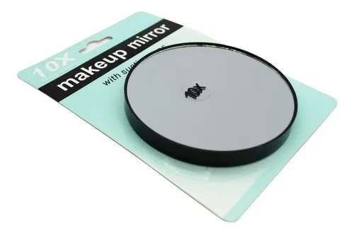Espejo Circular Con Aumento 10x Maquillaje Depilación C.6025 Negro