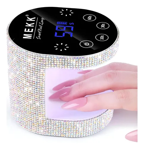 Lámpara De Uñas Led Uv Mekk Mini 24w Inalámbrica Blanca