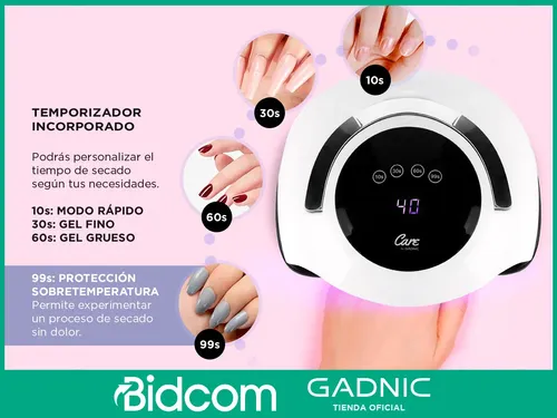 Kit Lámpara Led Pro Uv 120w Gadnic Torno Uñas Eléctrico