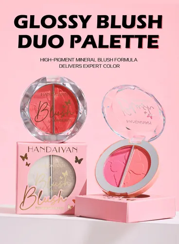 Set 3 Paleta Rubor Dúo Iluminador Mate Contorno Multiuso