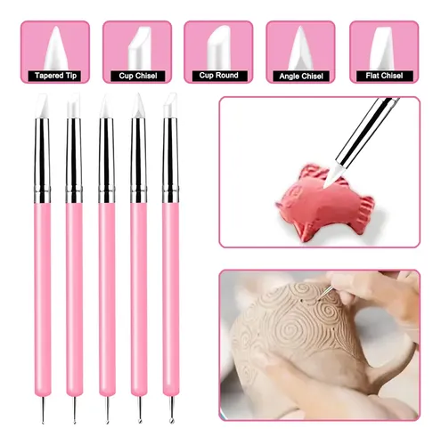 Set Profesional Uñas 10 Piezas Rosa Para Nail Art 3d