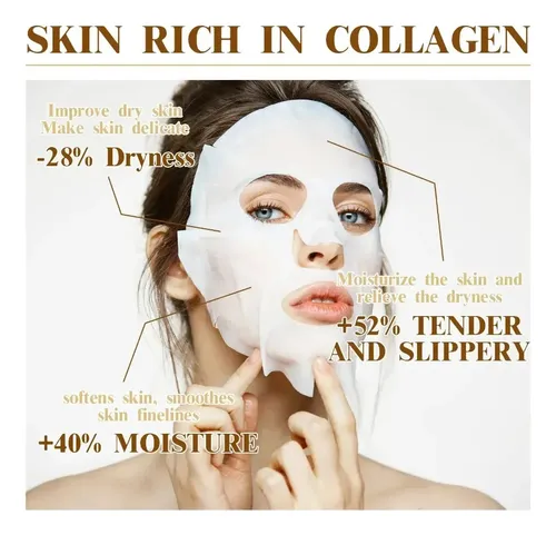10 Mascarillas Colágeno Antiarrugas Coreano Hidratante Todo Tipo De Piel