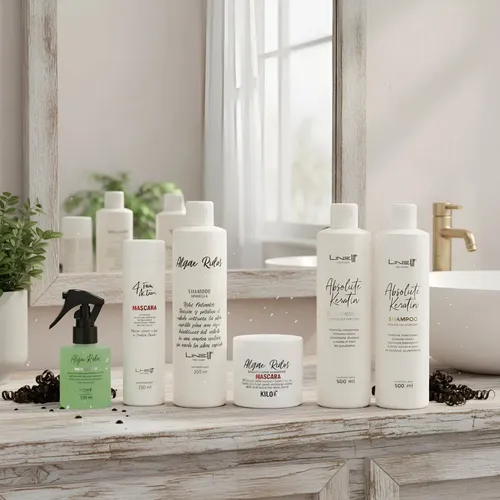 Kit Definición Rizos Algae Rulos Line Up con Shampoo Rizos, Máscara Algae Rizos, Mascara Antifrizz e Hidratadora 4FourAction y Spray Formador de Rulos
