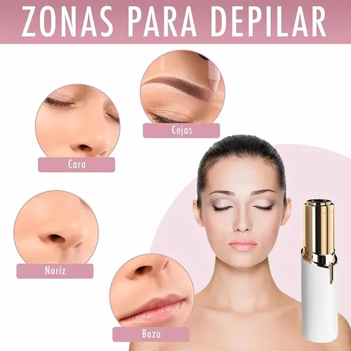 Depiladora Facial Blawless Removedor de Vello Rostro Recargable USB Blanco