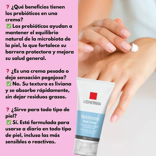 Crema De Manos Lidherma Skibioma Reparadora Hidratante