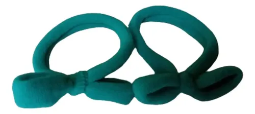 Par De Gomitas Moño De Moda Accesorio Para El Pelo Color Turquesa Mono