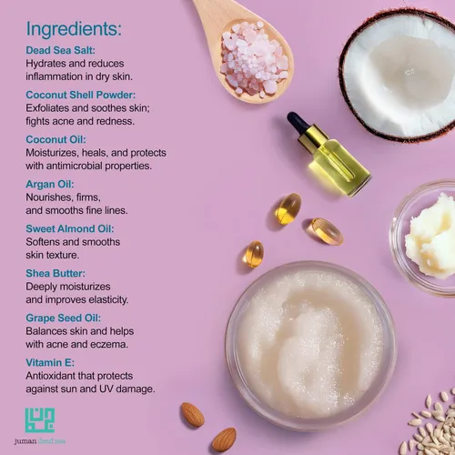 Exfoliante Corporal Juman 325g De Leche De Coco Vegano Sin S