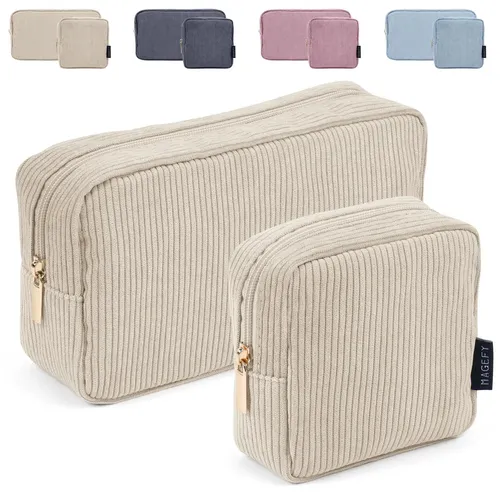 Magefy Bolsa De Maquillaje Pequeña De Pana Cosmetiquera For