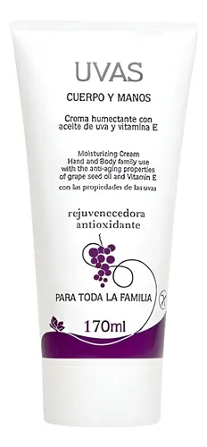 Crema Cuerpo Y Manos 170ml -apta Celíacos- Uvas Cosméticos