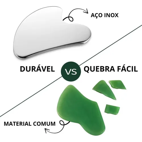 Piedra Gua Sha De Acero Inoxidable Para Masaje Facial, Antia