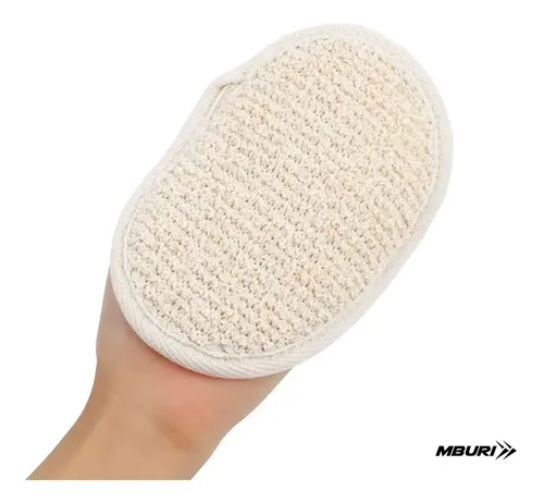 1x Manopla De Ducha Exfoliante De Lino Estimulante Natural