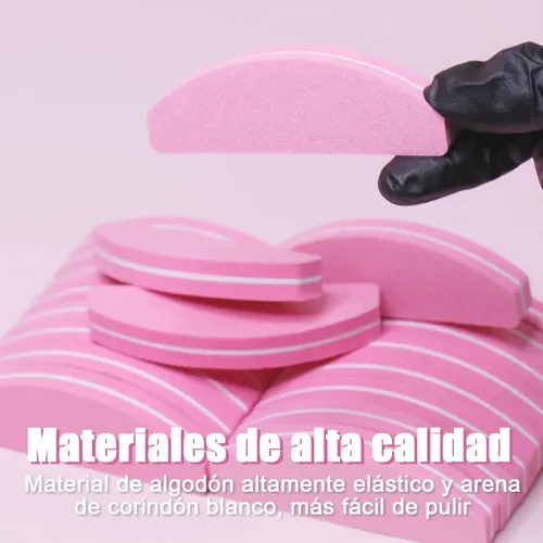 Kit 20 Limas Mini Esponja Para Uñas + 20 Cepillos