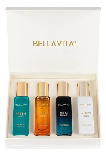 Set de Perfumes Bellavita Luxury para Hombre y Mujer – Cuatro Fragancias Exquisitas de 20 mL