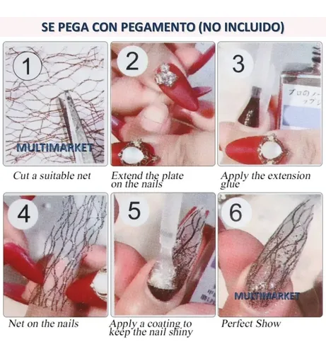 Redecilla Malla Red 3d Para Decoración De Uñas