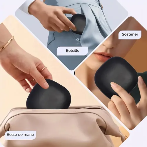 Espejo De Maquillaje Cuadrado Con Luz Led Y Aumento De 10x Bl Negro