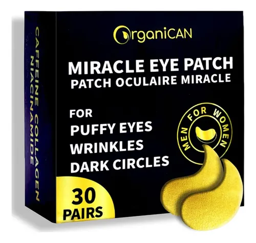 Parches Para Ojos Organican 30 Pares Con Cafeína Y