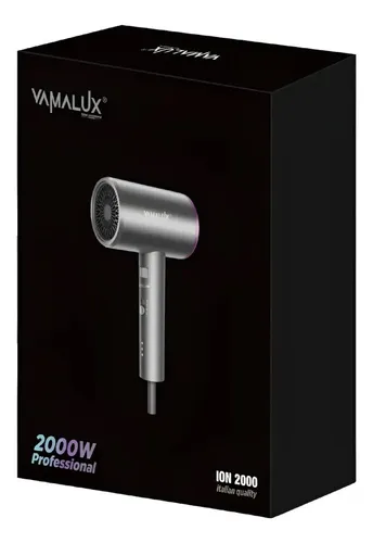 Secador De Pelo Ion 2000 Vamalux Gris Oscuro