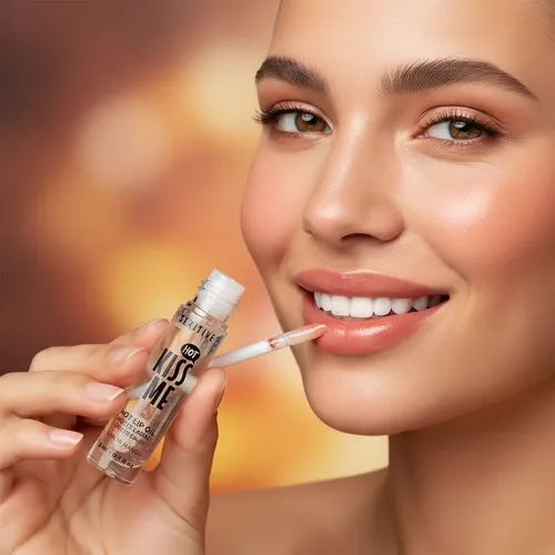 Labial Bálsamo Kiss Me Lipstick Hot Lip Oli Sabor Mango