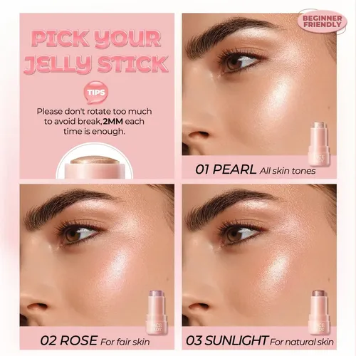 Sace Lady Jelly, Iluminador En Barra, Maquillaje Multiuso
