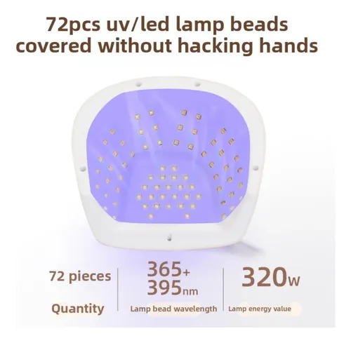 Sun Hz5 Cabina De Uñas De 72 Leds Principiante Y Profesional