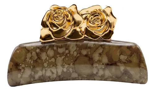 Broches De Pelo Dorados De 6 Colores Marmolados| Bag X12u Rosas