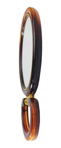 Espejo Ovalado de Aumento Bz3 con Marco Plástico Marrón De Pie 14×9.5 cm