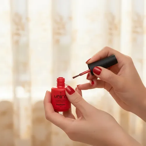 Esmalte Profesional Red Flower Meliné Gel Uñas Led Uv