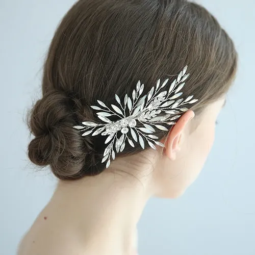 Broche De Pelo De Cristal Para Boda Elegante Y Hermoso
