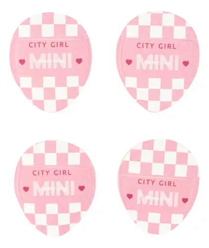 Mini Esponjas De Maquillaje City Girl Corazone X4 Color Rosa