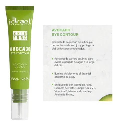 Crema Contorno Ojos Idraet Avocado Hidratante Ilumina 15g