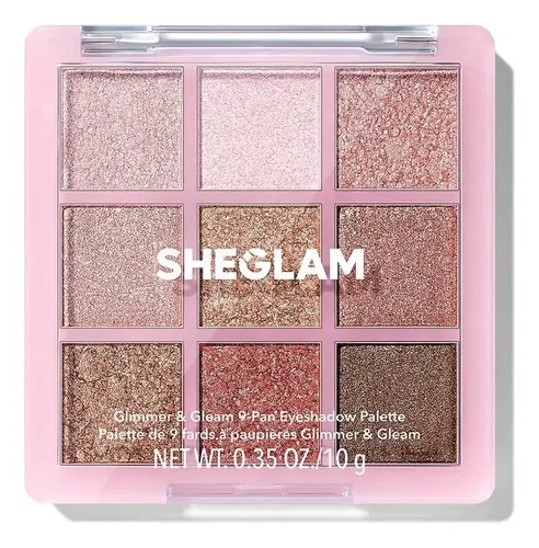 Paleta de Sombras Sheglam Glimmer And Gleams con 9 Tonos Brillantes