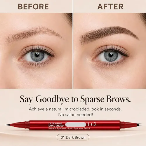 Lápiz Doble Extremo Cejas Moomarto 01 Dark Brown