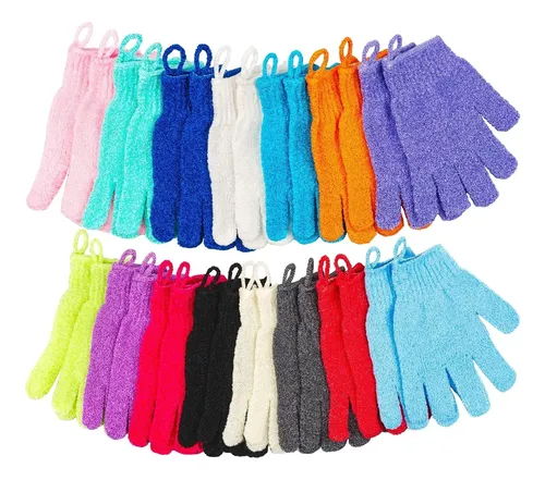 Guantes Exfoliantes 30 Colores Para Baño Y Spa