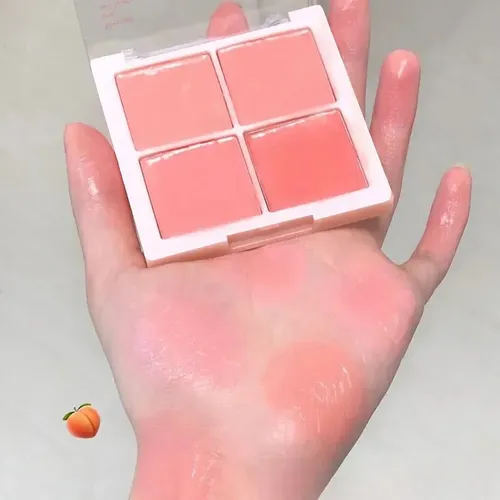 Paleta De 4 Rubores Coreanos Efecto Glow Natural Maquillaje