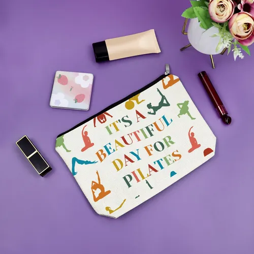 Sazuwu Regalos Para Amantes Del Yoga Bolsa De Maquillaje Reg