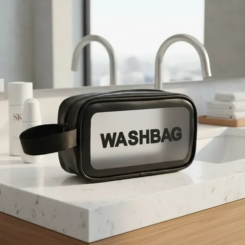 Neceser Viaje Maquillaje Portacosméticos Washbag Negro Mediano 25×8.5xh14.5